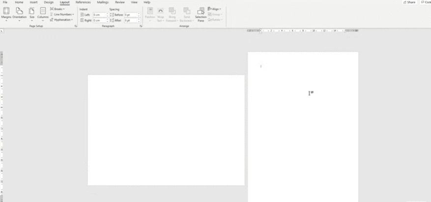 Result of how to rotate one page in Word - landscape page between portrait pages