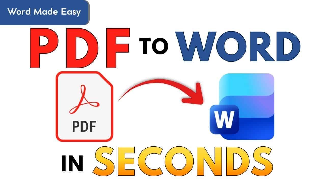 How to convert a PDF to a Word document using Microsoft Word