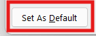 Set As Default button when you change margins in Word