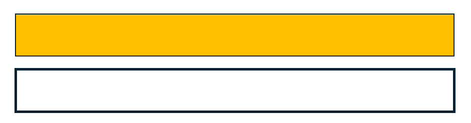 Two rectangles in PowerPoint, one filled and one outlined, used to build the timer bar for a word scramble game in PowerPoint